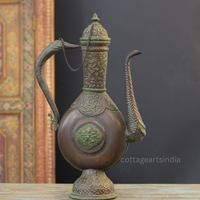 Handcrafted Tibetan Buddhist Ritual Ewer – Copper & Brass