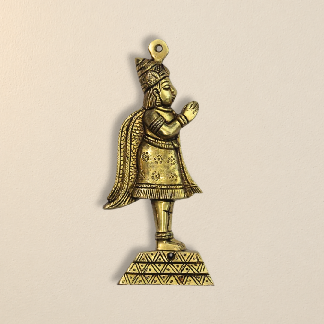 Brass Hanuman Shankha Chakra Namam Garuda Wall Décor Set of 5