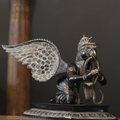 Black Antique Brass Garuda Statue | Handcrafted Garuda Idol with Wings