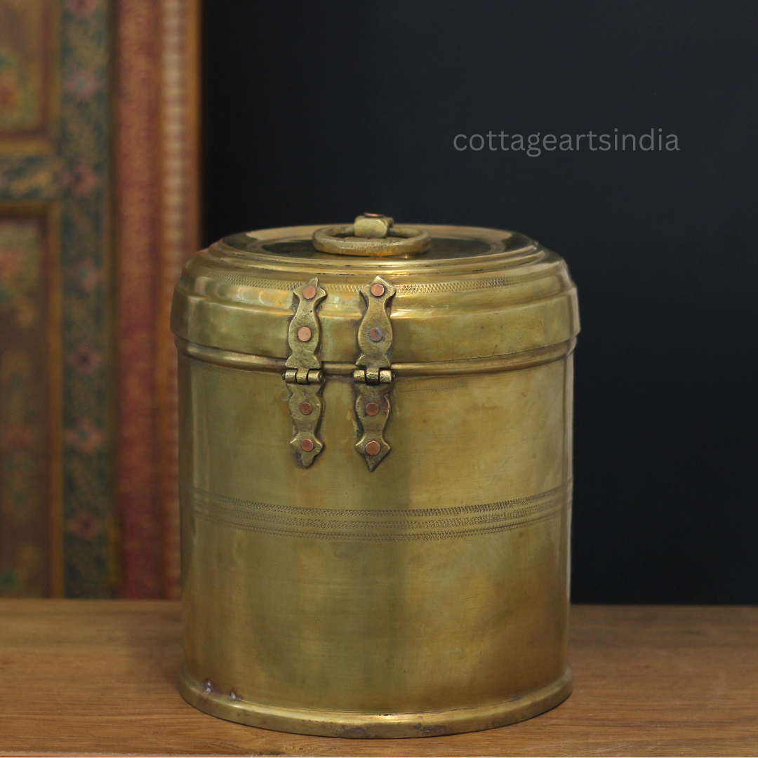 Vintage Brass Storage Box