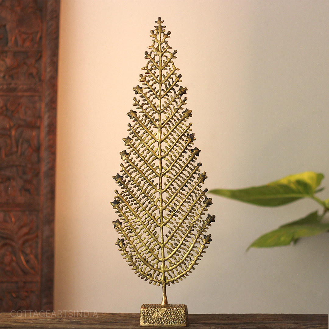 Handcrafted Brass Tree Sculpture