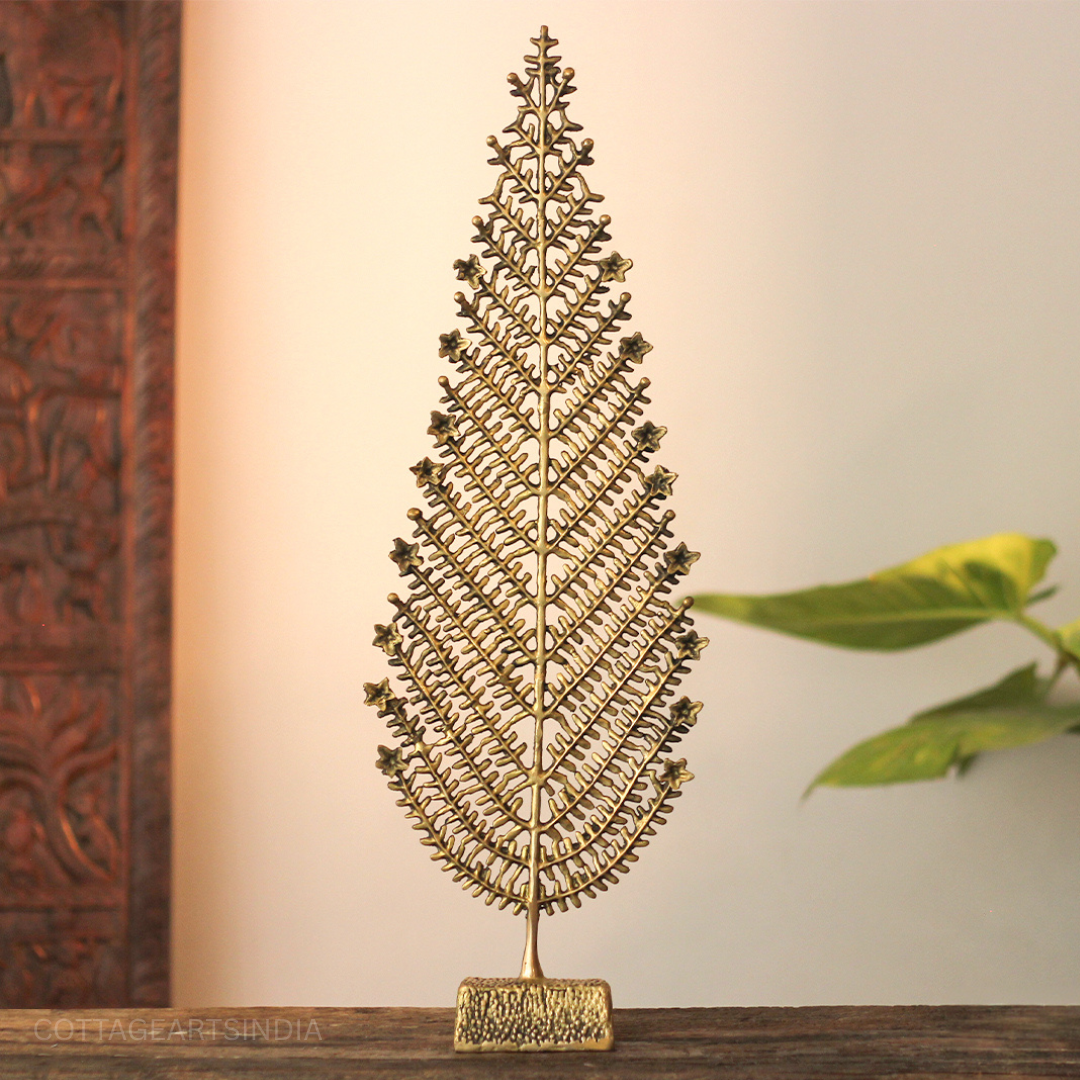 Handcrafted Brass Tree Sculpture