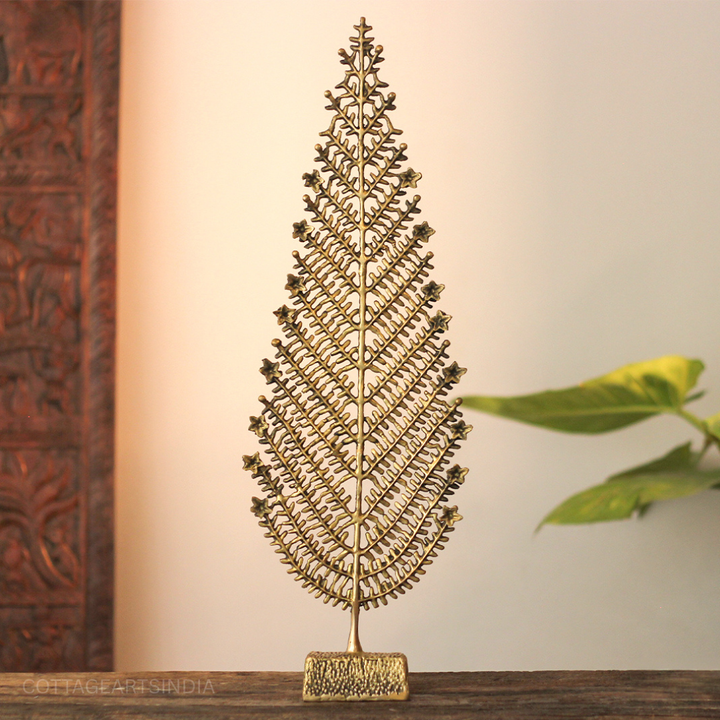 Handcrafted Brass Tree Sculpture