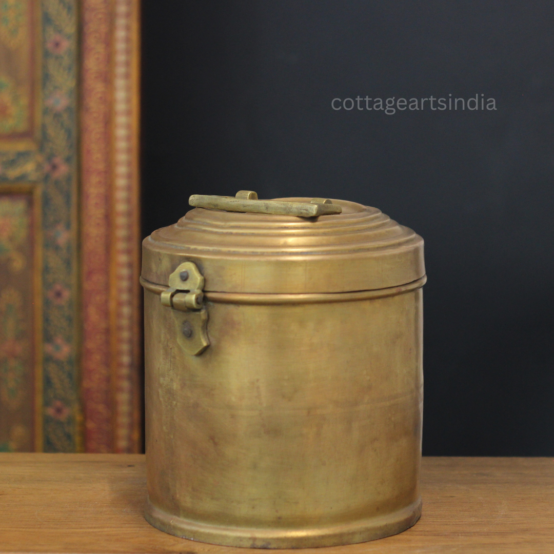 Vintage Brass Storage Box