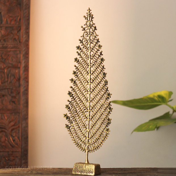 Handcrafted Brass Tree Sculpture