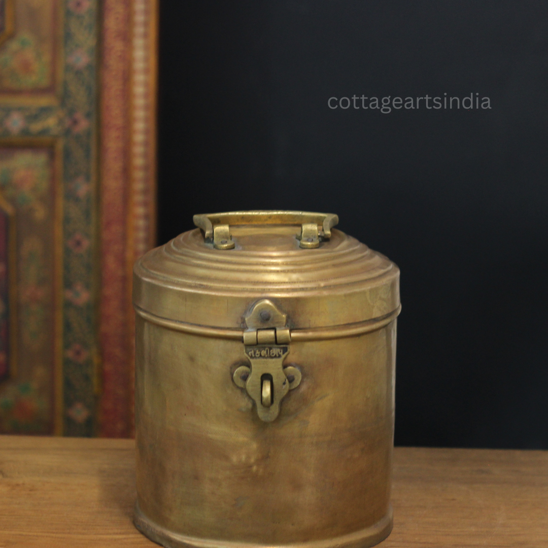 Vintage Brass Storage Box