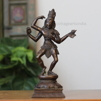 Handcrafted Brass Dancing Shiva Idol – Antique Finish