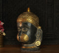 Brass Hanuman Face in Rustic Black