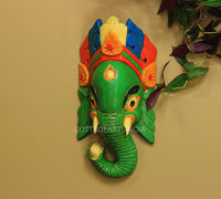 Wooden Ganesha Wall Mask