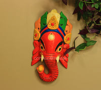 Wooden Ganesha Wall Mask