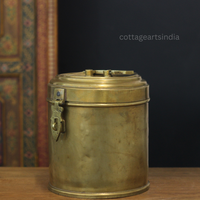 Vintage Brass Rice Storage Box