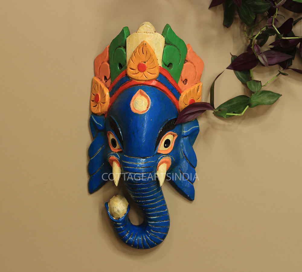 Wooden Ganesha Wall Mask