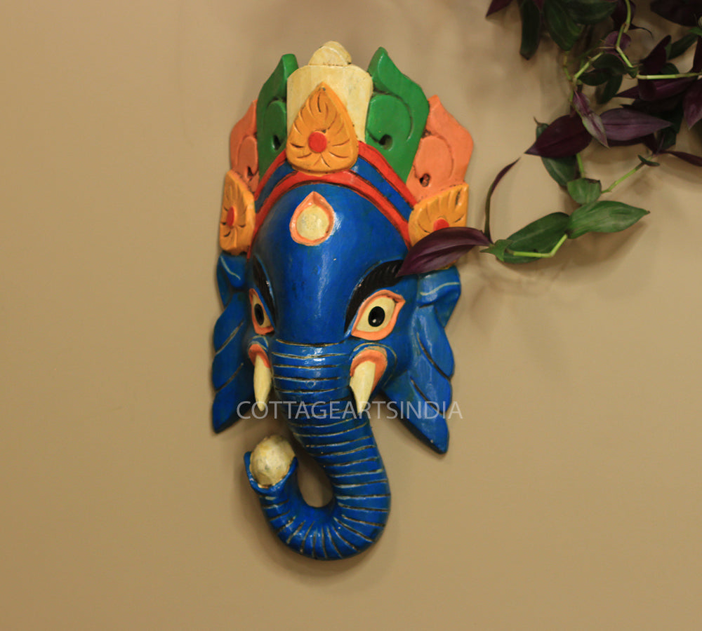 Wooden Ganesha Wall Mask