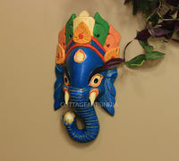 Wooden Ganesha Wall Mask