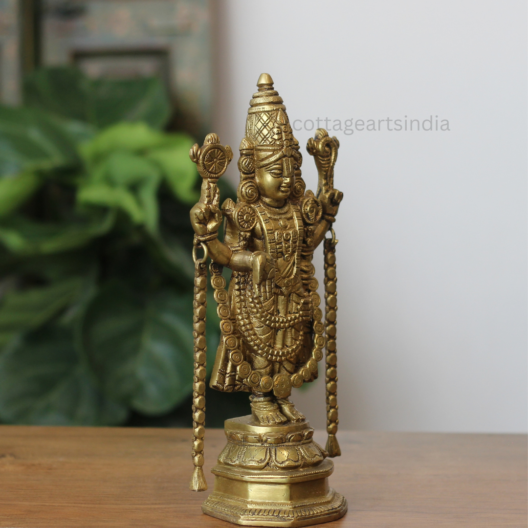 Brass Balaji Idol – Lord Venkateswara | Cottage Arts India