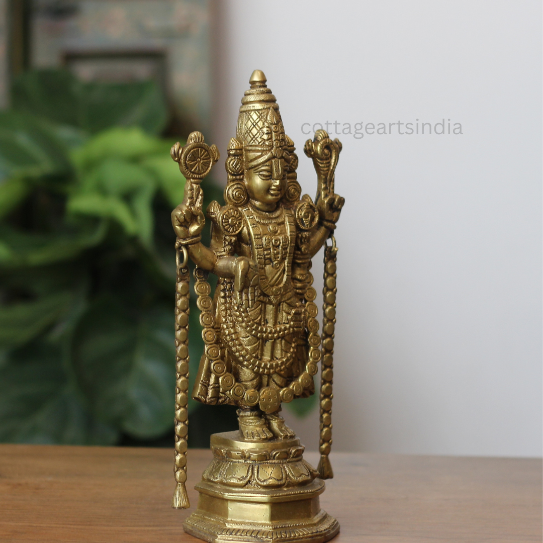 Brass Balaji Idol – Lord Venkateswara | Cottage Arts India