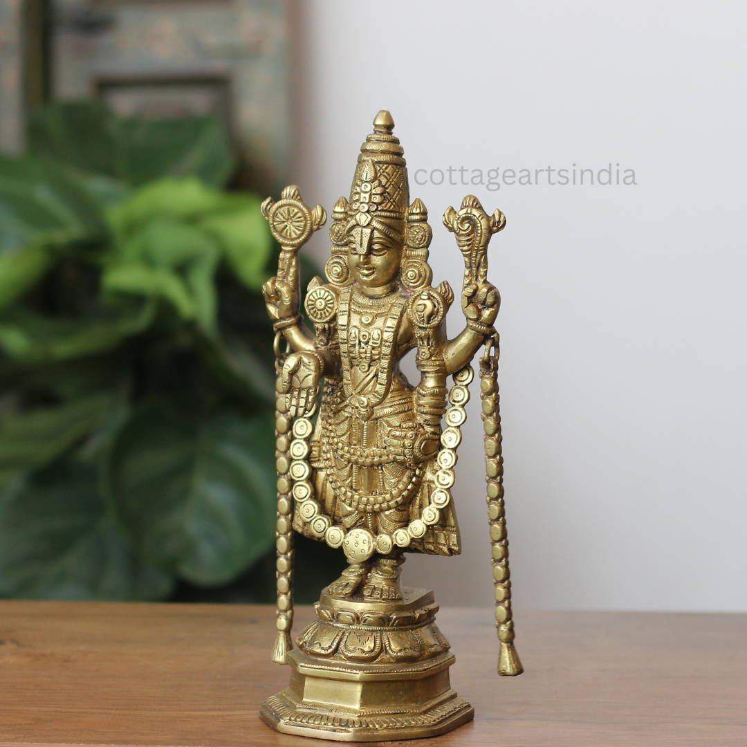 Brass Balaji Idol – Lord Venkateswara | Cottage Arts India