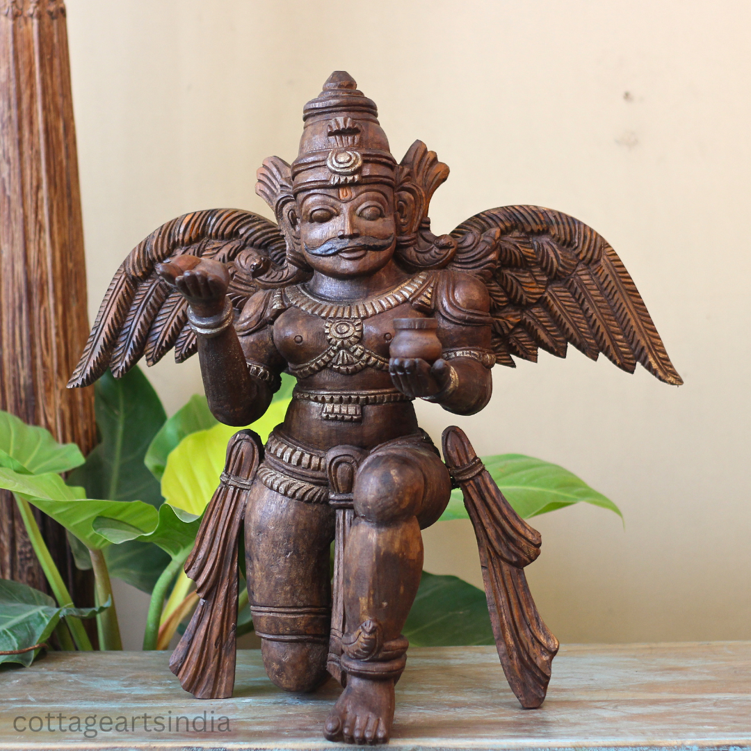 Vintage-Style Wooden Garuda Sculpture