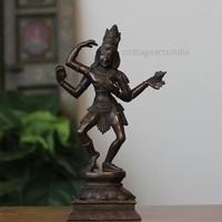 Handcrafted Brass Dancing Shiva Idol – Antique Finish