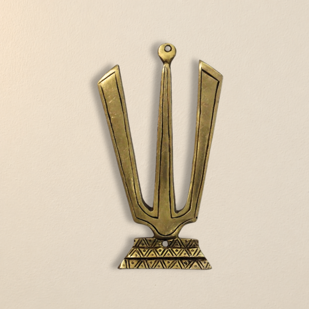 Brass Hanuman Shankha Chakra Namam Garuda Wall Décor Set of 5