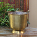 Brass Vintage Carved Planter