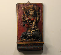 Vintage Wood / Stone Kali Mahisura Mardini Idol