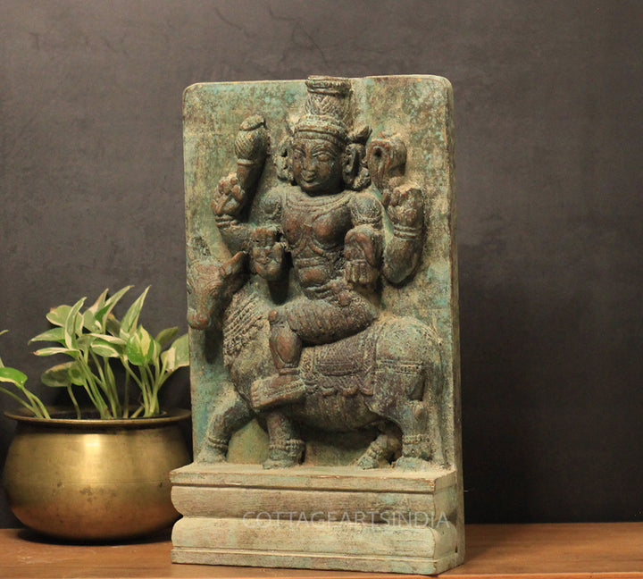 Vintage Wood /Stone Shiva Idol
