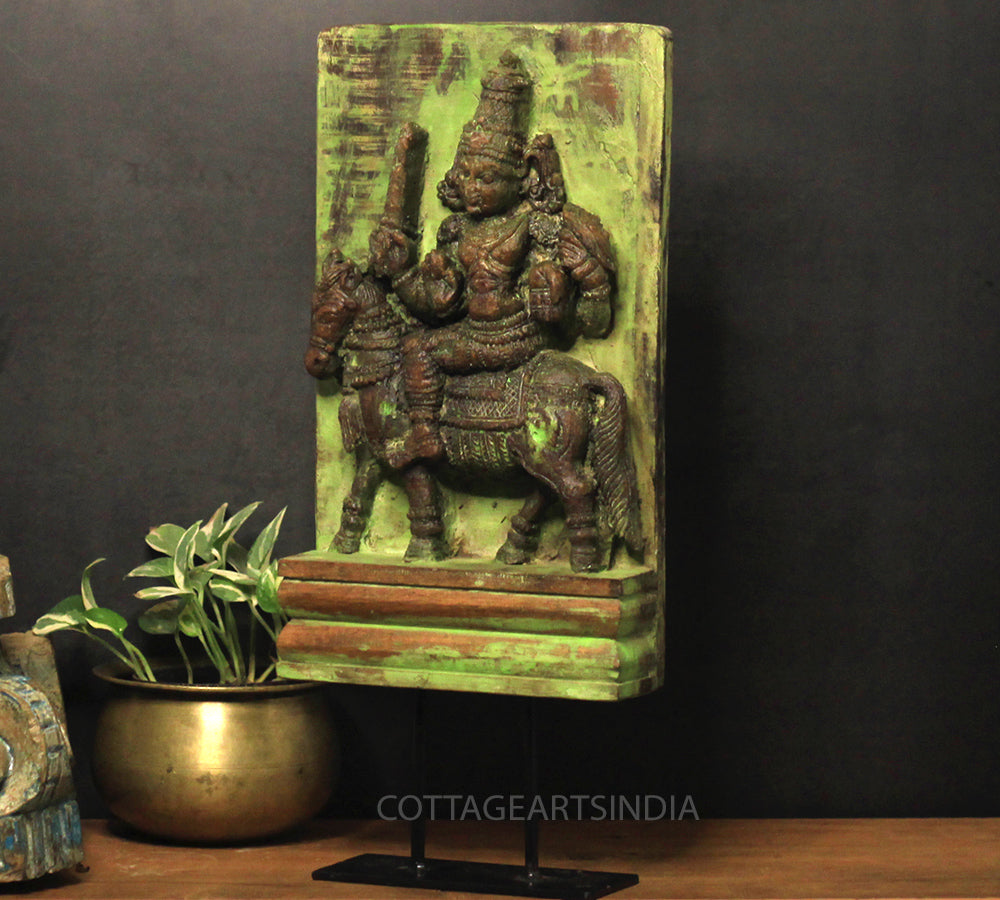 Vintage Wood /Stone Shiva Idol