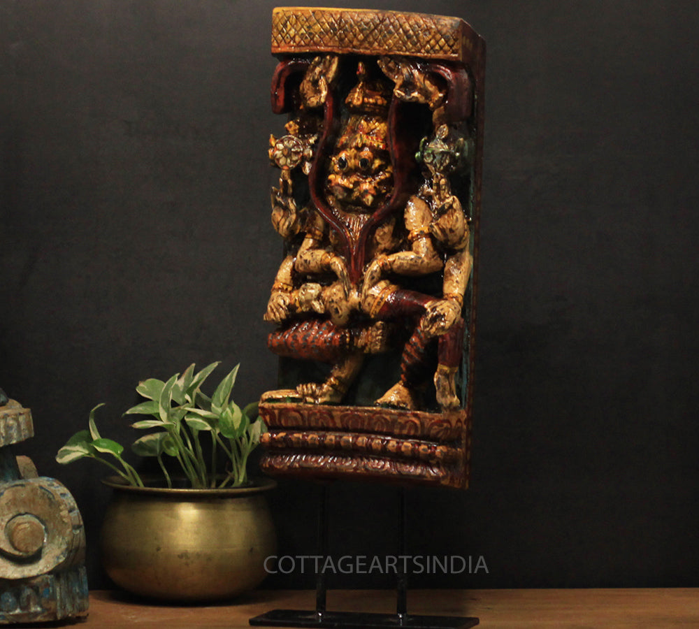 Vintage Wood/ Stone Narsimha