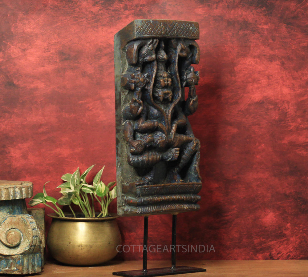 Vintage Wood/ Stone Narsimha