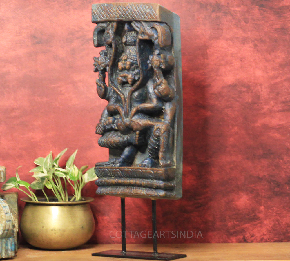Vintage Wood/ Stone Narsimha
