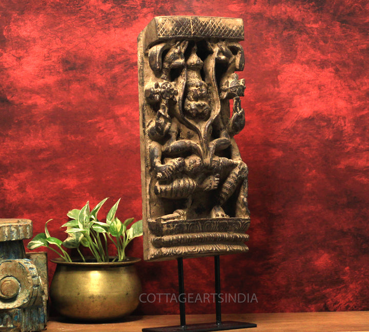 Vintage Wood/ Stone Narsimha