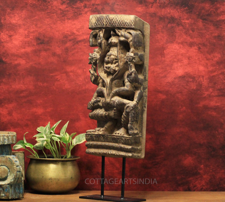 Vintage Wood/ Stone Narsimha