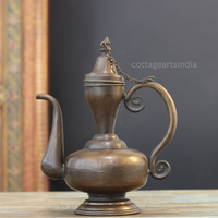 Tibetan Buddhist Ritual Ewer | Handcrafted Antique Copper