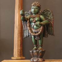 Wooden Angel Sculpture – Antique Finish