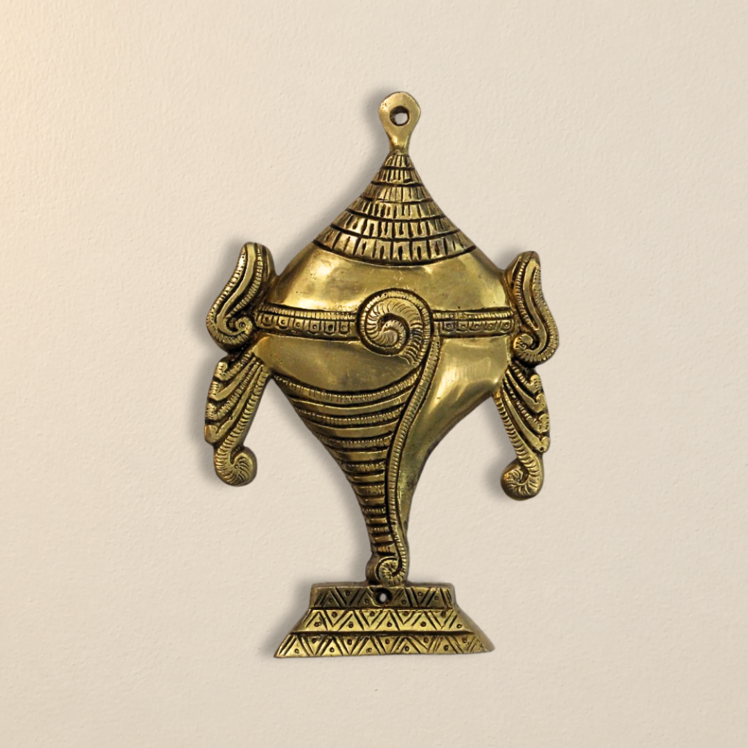 Brass Hanuman Shankha Chakra Namam Garuda Wall Décor Set of 5