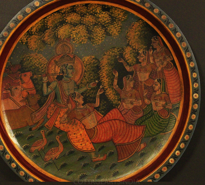 Miniature Painting on Wood - Krishna