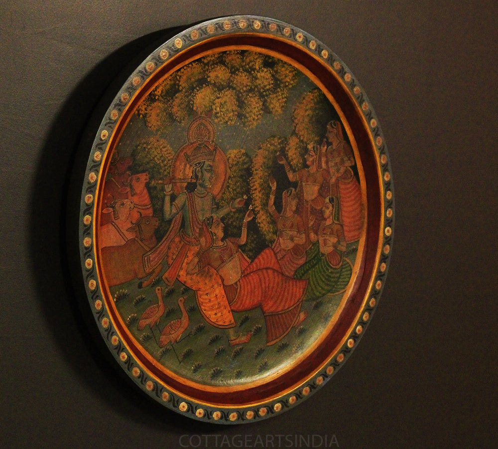 Miniature Painting on Wood - Krishna