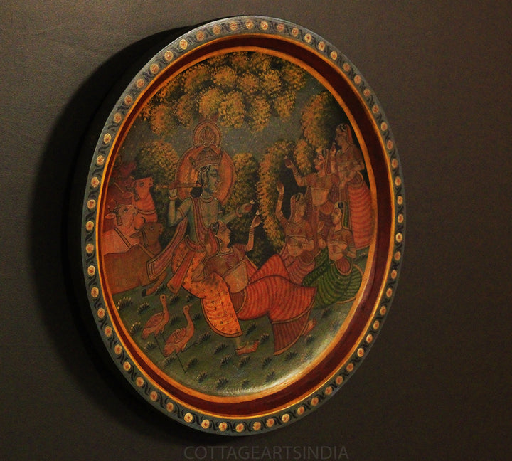 Miniature Painting on Wood - Krishna