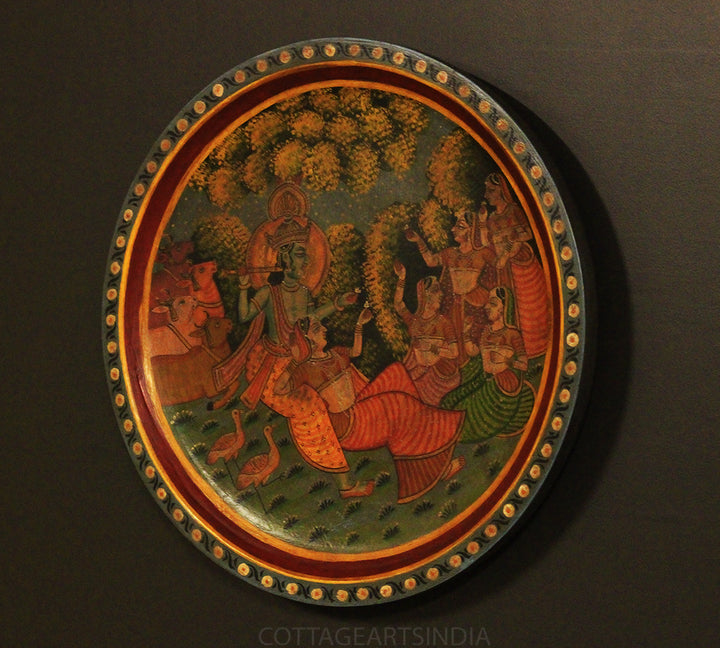 Miniature Painting on Wood - Krishna