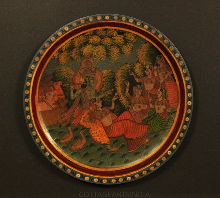 Miniature Painting on Wood - Krishna