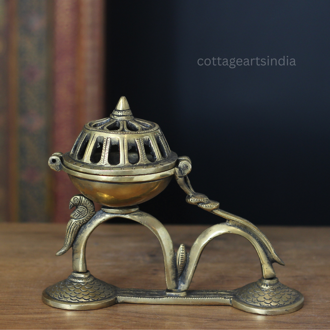 Handcrafted Brass Dhoop Dani | Cottage Arts
