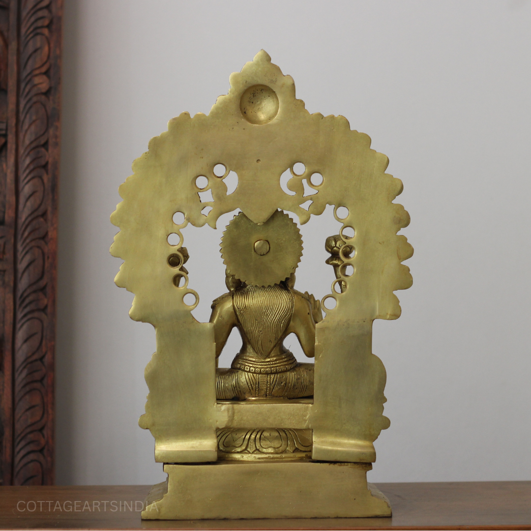 Brass Laxmi With Prabhawali 17"
