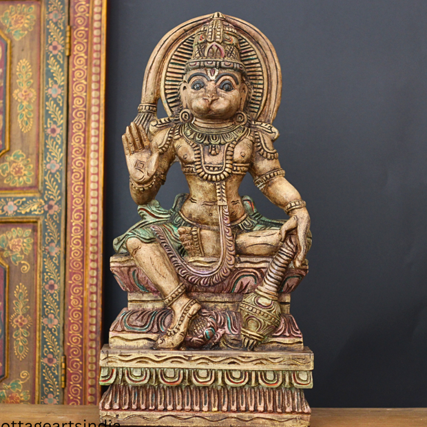 Wooden Hanuman 25"