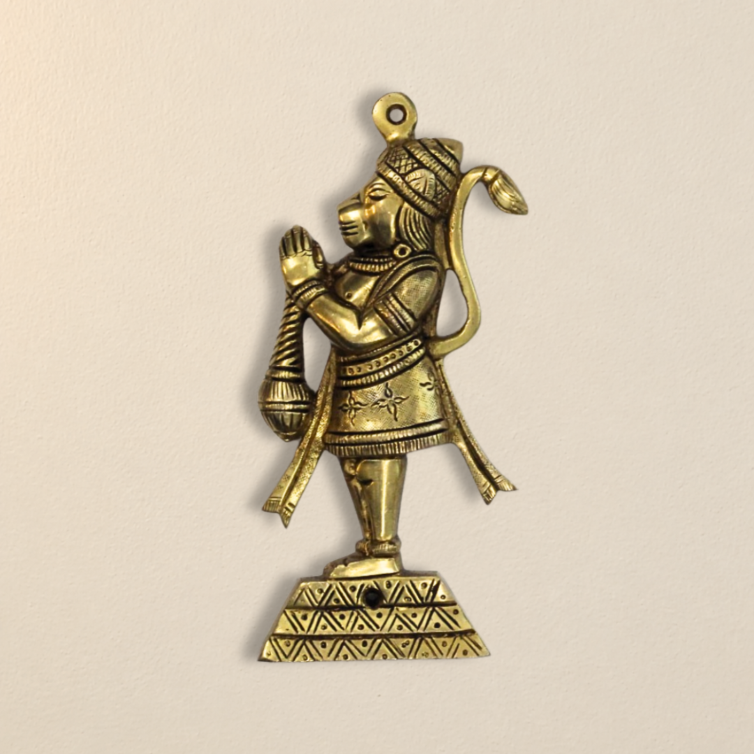 Brass Hanuman Shankha Chakra Namam Garuda Wall Décor Set of 5