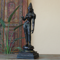 Standing Parvati Brass Sculpture 24"| Chola Style Spiritual Art