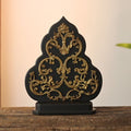 Kirtimukha Throne in Wood & Brass | Handcrafted Decorative Pedestal