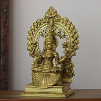 Brass Laxmi With Prabhawali 17"