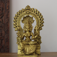 Brass Mariamman Statue With Prabhawali 17"