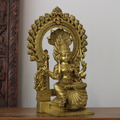 Brass Mariamman Statue With Prabhawali 17"